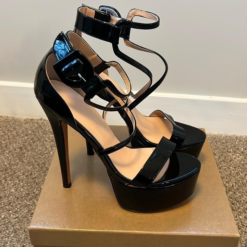 Platform Strappy Stiletto Heels - New in box